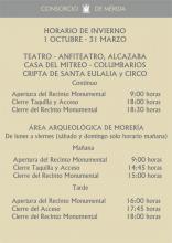 Horario de monumentos invierno 2017